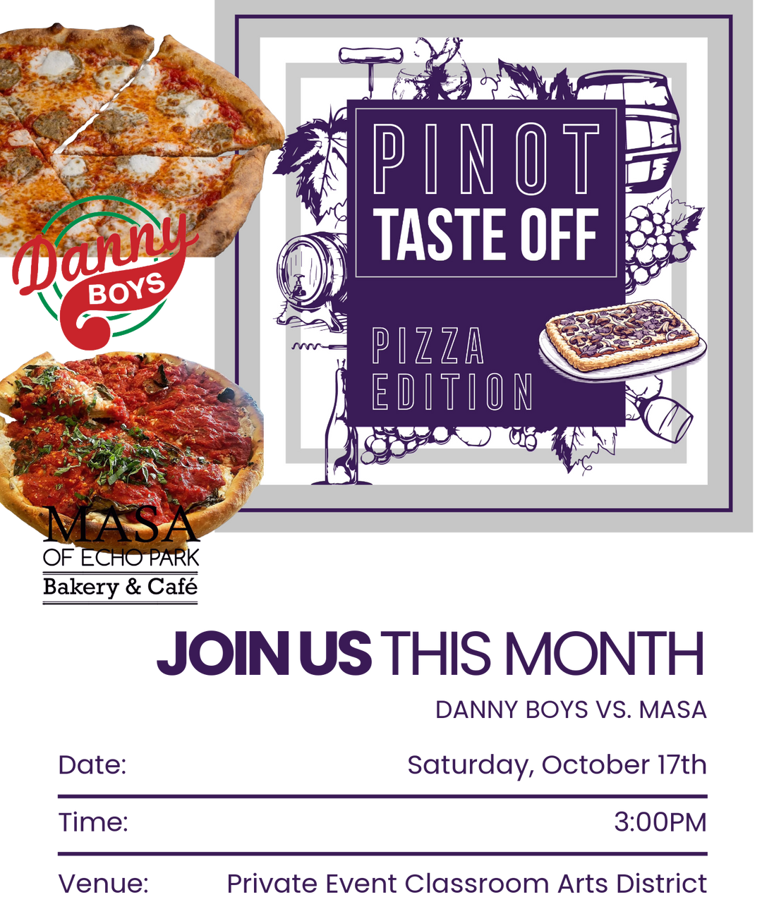 This Weekend - its time for Wine and Pizza