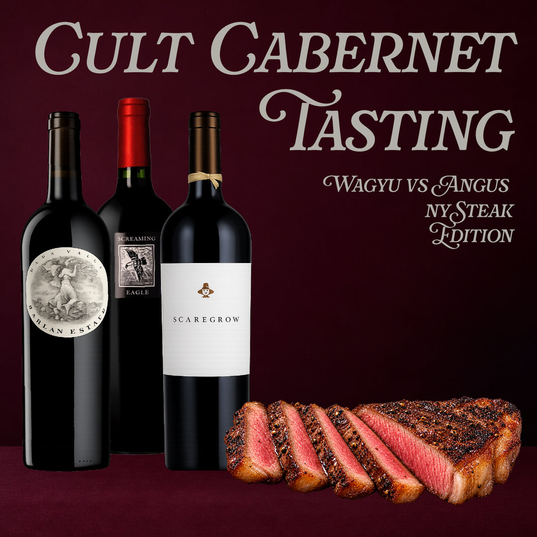 CULT Cabernet ft. Screaming Eagle: Wagyu vs. Angus NY Steak Pairing Edition | Arts District: Sunday, October 25th at 1:30PM